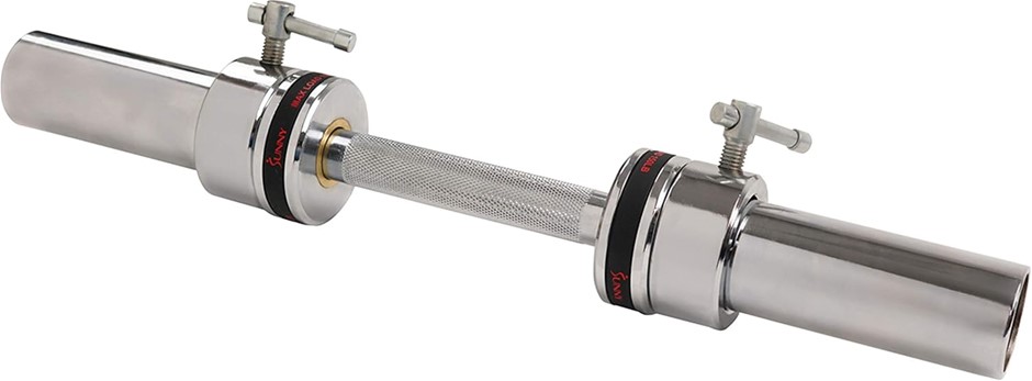 SUNNY HEALTH & FITNESS Olympic Single Barbell Bar, 20" Heavy Duty Dumbell H