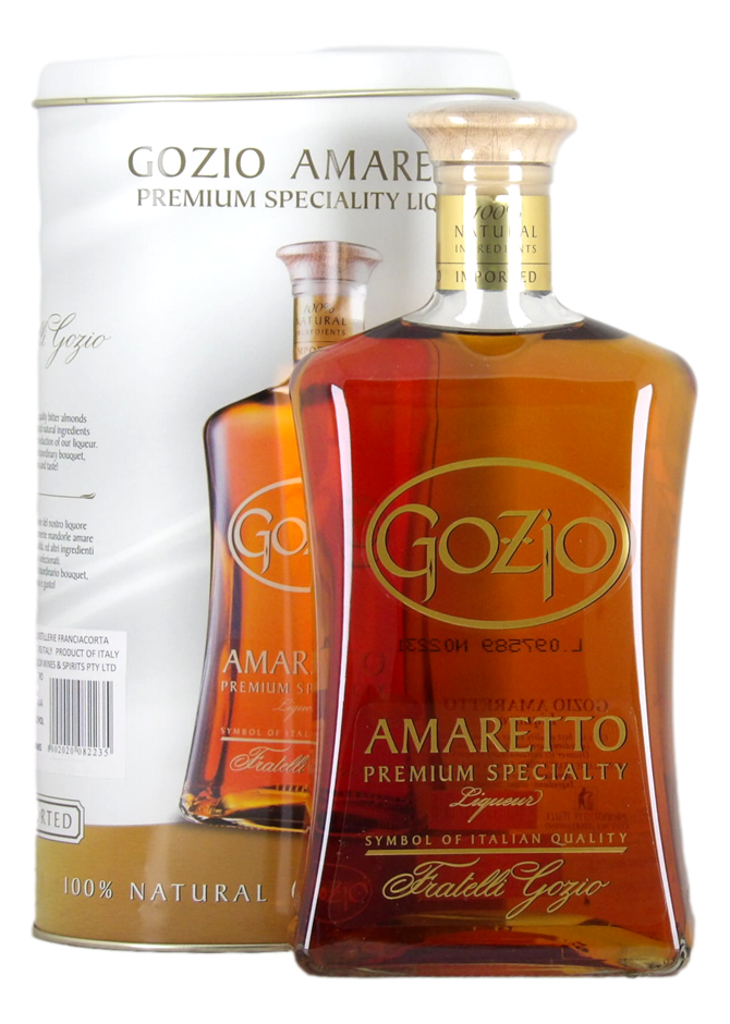 Gozio Amaretto Premium Speciality Liqueur (1x 700mL), Italy.