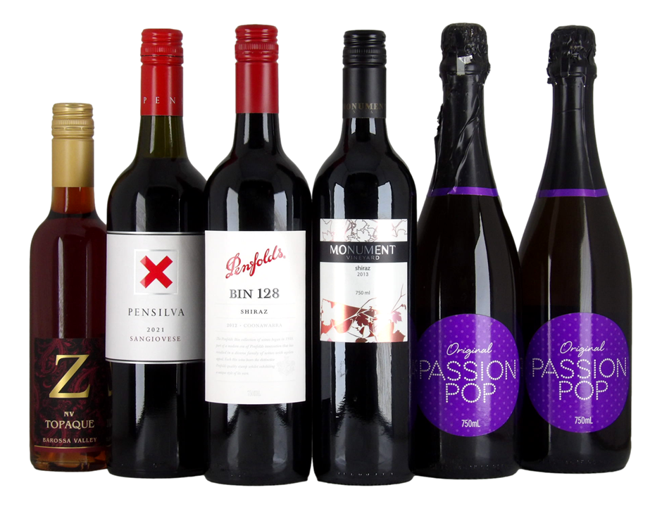 Mixed Wine Pack (5x 750mL + 1x 375mL), Multi Region.
