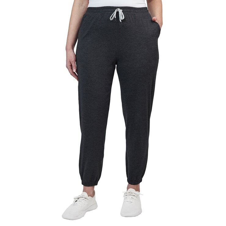 3 x SIGNATURE Women's Lightweight Jogger, Size L, Black.