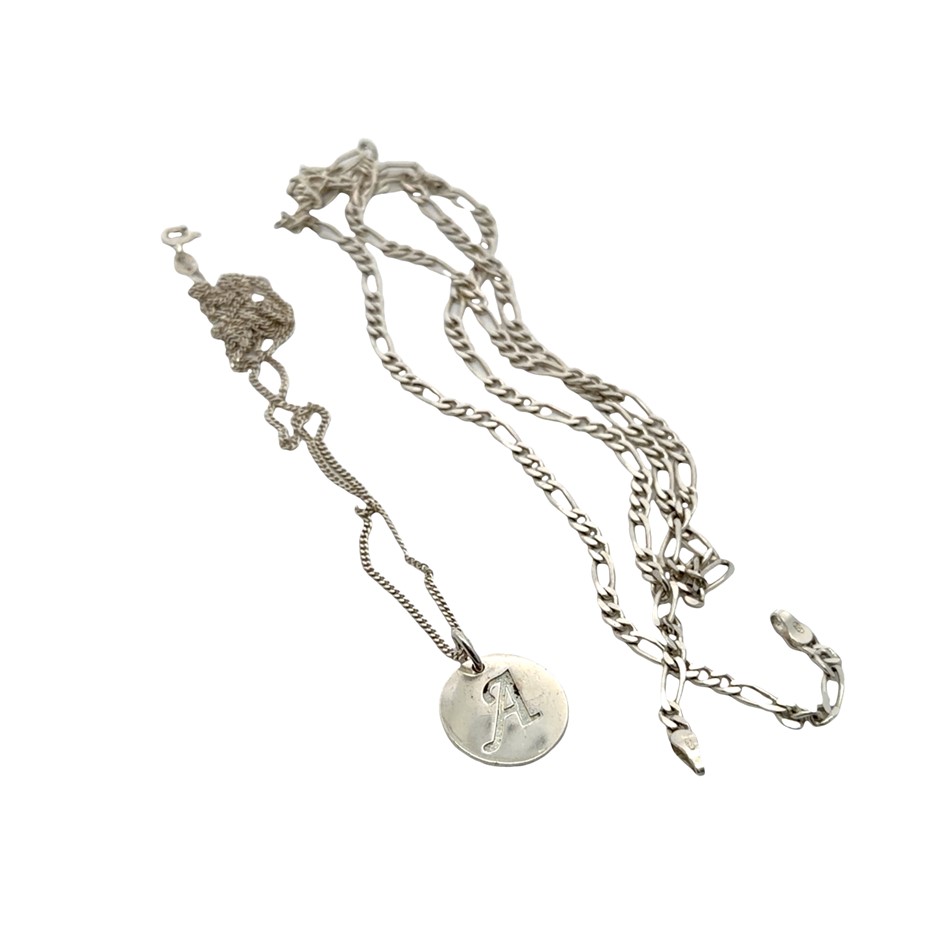 2x Sterling Silver Necklaces