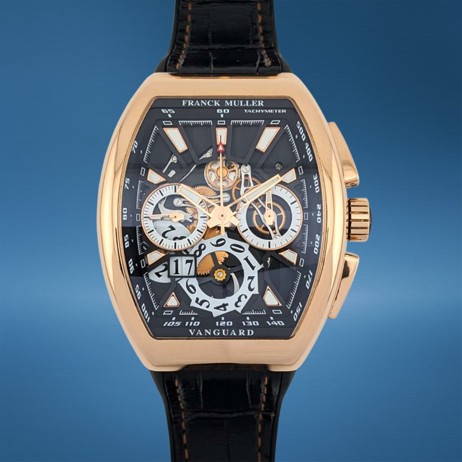 Franck Muller V45 CC GD SQT Vanguard Grande Date 45mm BxP