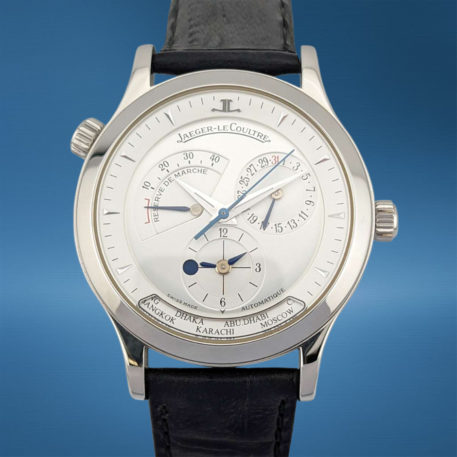 Jaeger-LeCoultre 142.8.92 Master Geographic Silver Dial 38mm WxO