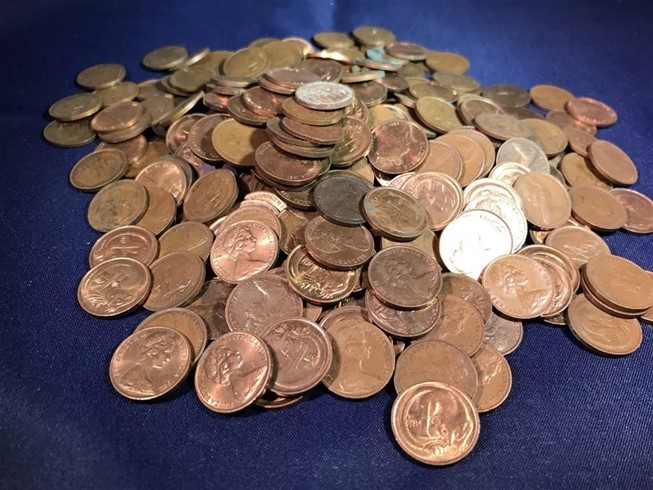 AU1 Cent Decimal Coin Bulk Lot. 225g