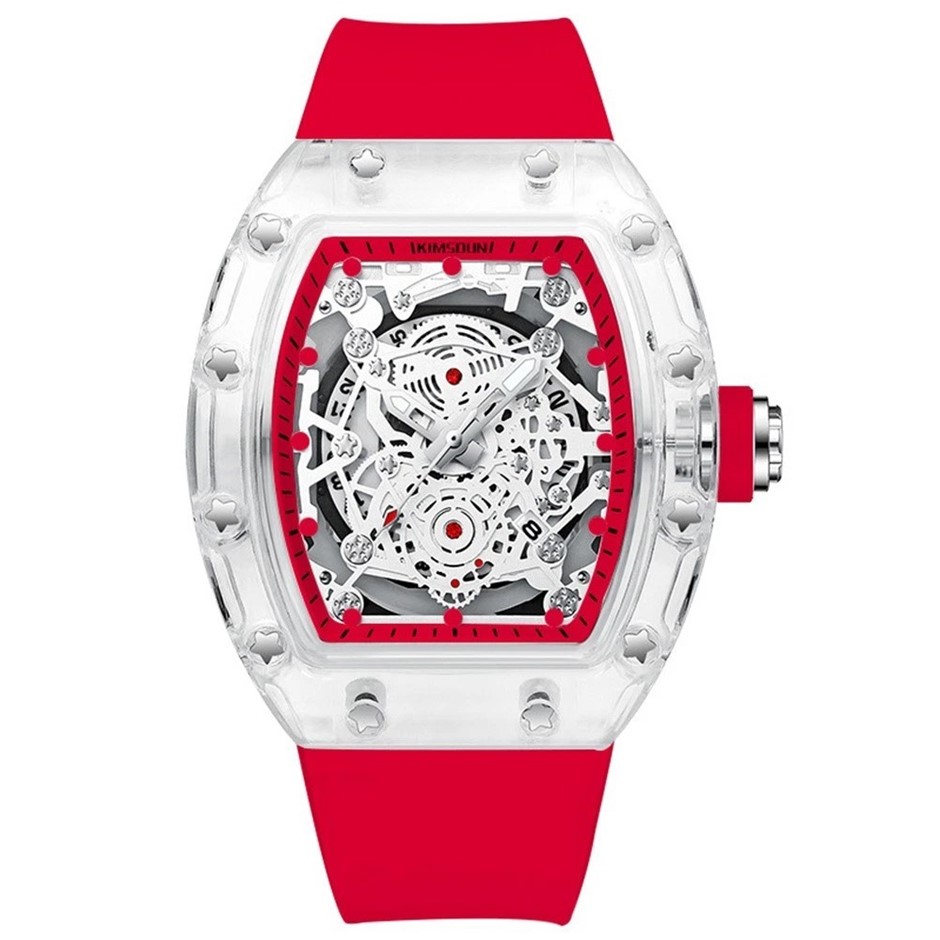 Waterproof Watch Barrel Shaped Transparent Quartz Watch Popular