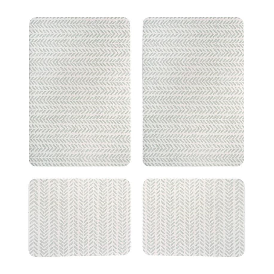 CREATIVE Home Ideas Multi-Purpose Kitchen Mat Large & Small Pack 4 Piece, S