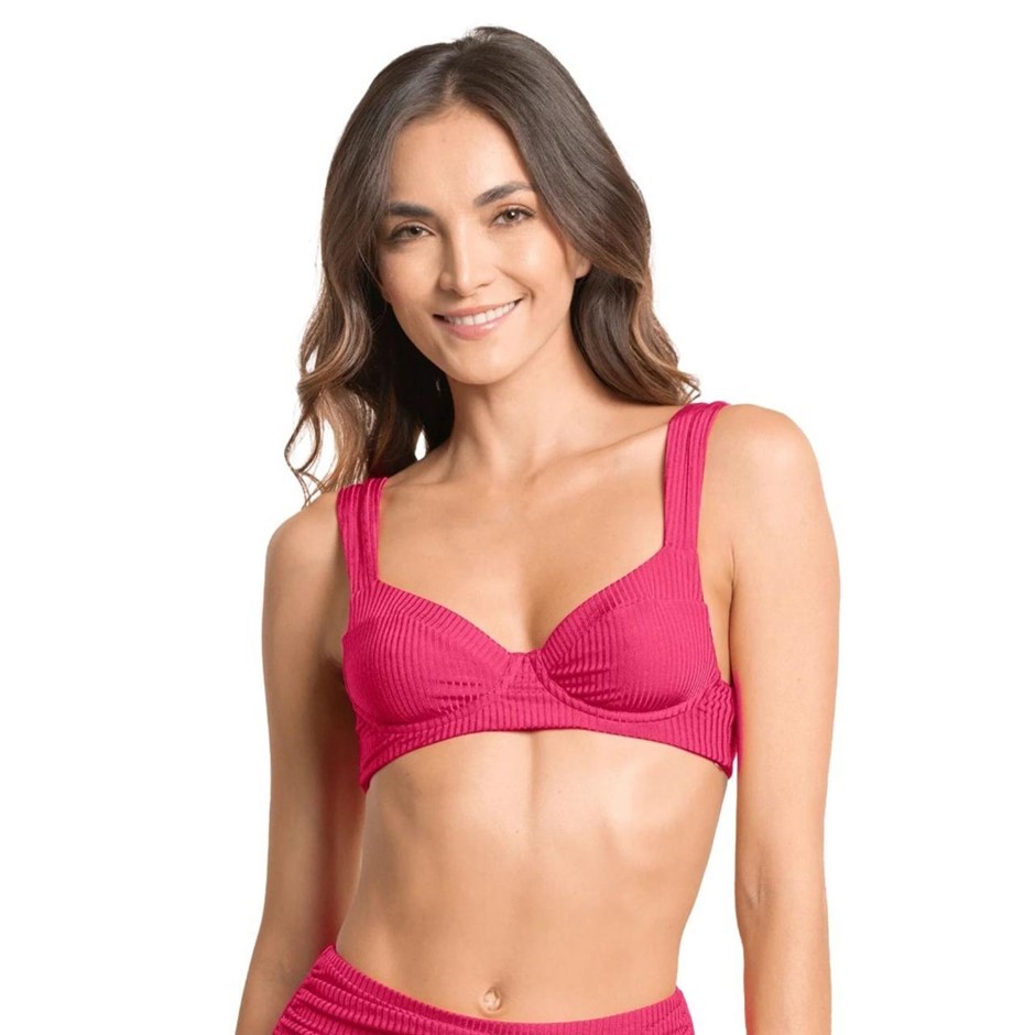 MAAJI Women's Reversible Underwire Swim Top, Size 2XL, Strawberry Bailey. R