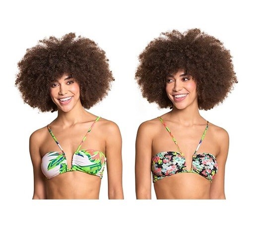 MAAJI Women's Bandeau Swim Top, Size L, Open White. RRP: US $79. Buyers No