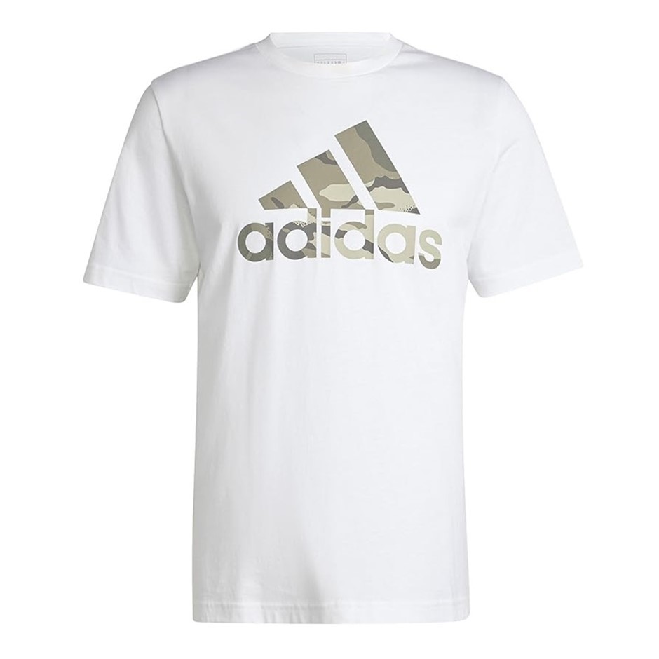 ADIDAS Men's Camo BOS Tee, Size AU L, 100% Cotton, White/Camo, IW2676. Buy