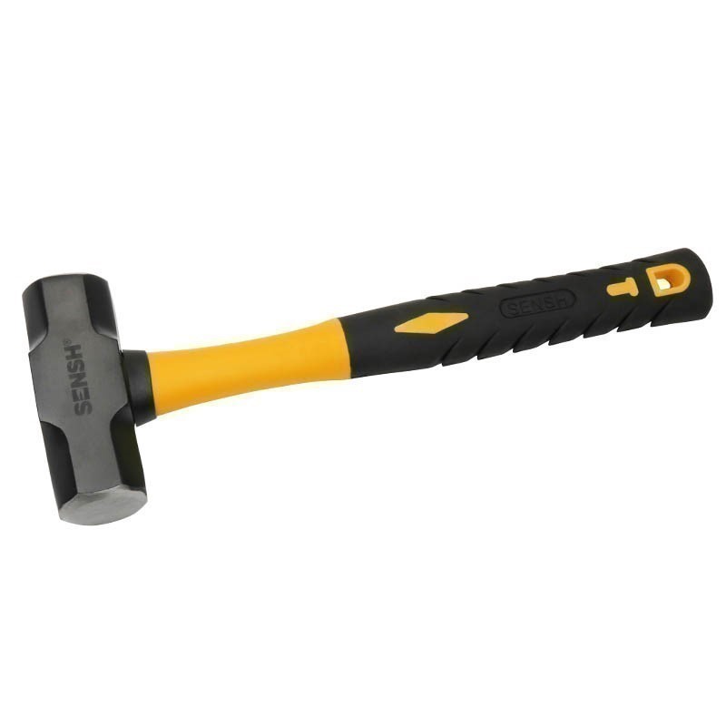 SENSH 1350G Double Face Sledging Hammer with Rubber Grip Fibreglass Handle.