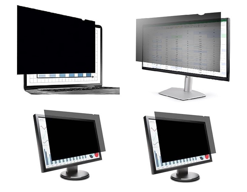 4 x Assorted Monitor Filter. 2 x KENSINGTON Privacy Screen for 16:9 Widescr