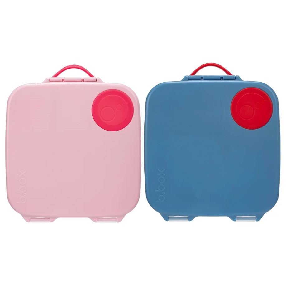 B.BOX Kids Bento Lunch Box 2-Pack, Blue Blaze & Flamingo Pink.