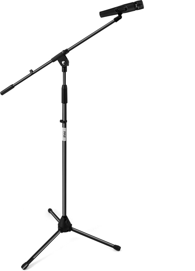 Pyle Microphone Stand Tripod with Boom Arm, Height Adjustable 95–165 cm, Un