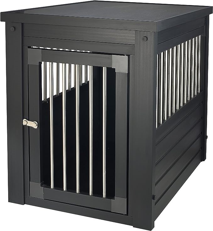 NEW AGE PET ecoFLEX Pet Crate/End Table, Medium, Espresso.