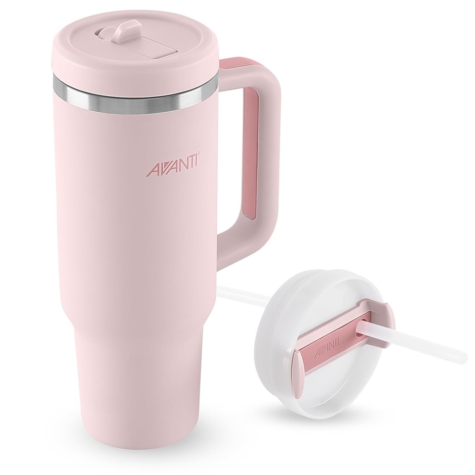 AVANTI HYDROquench Insulated Stainless Steel Tumbler, 1L with Handle & Stra