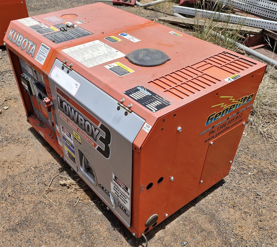 2014 Kubota GL6000 Generator - Diesel - 6.0kva - Moranbah