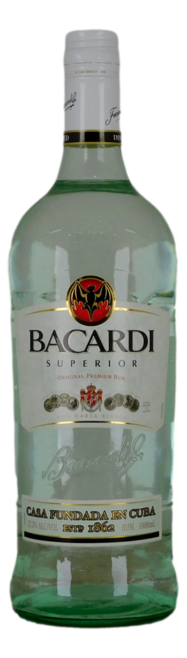 Bacardi White Rum (1x 1L), Cuba.