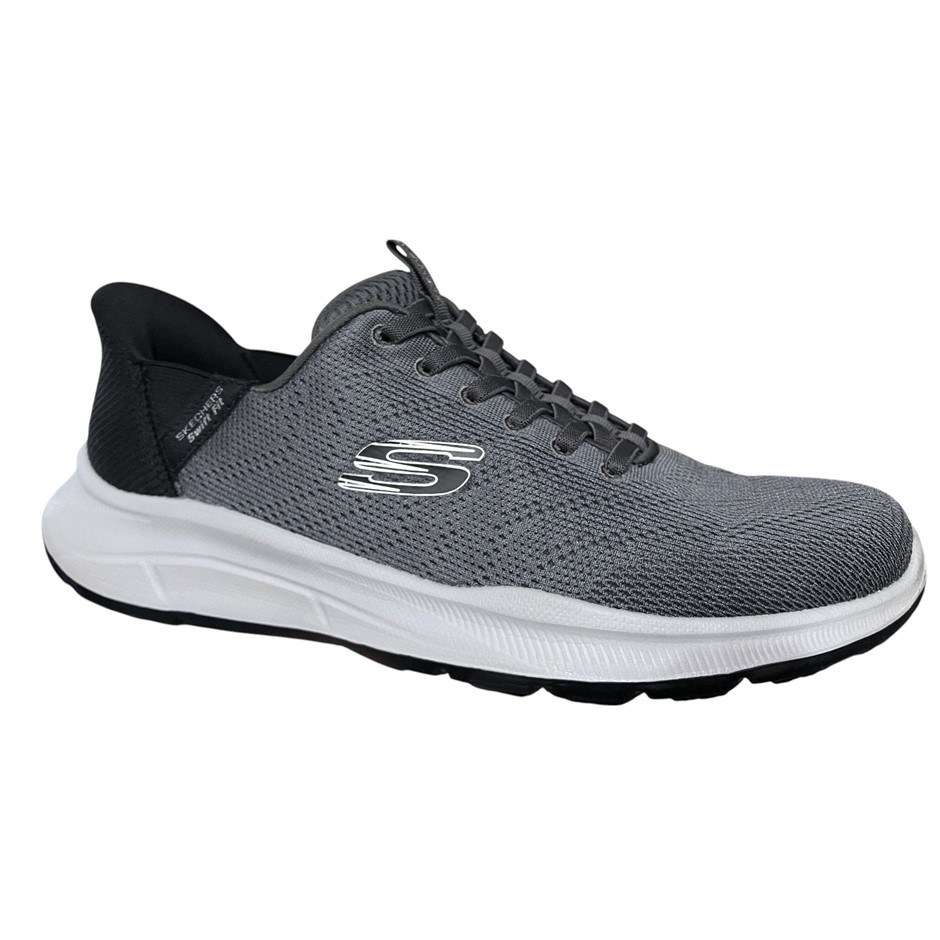 SKECHERS Men's Equalise Swift Fit Shoes, Size US8, Charcoal (CHAR), 255148C