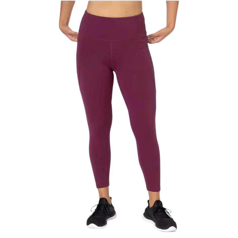 2 x TUFF Women's Vida Yoga Tight, Size L, Magenta. Buyers Note - Discount