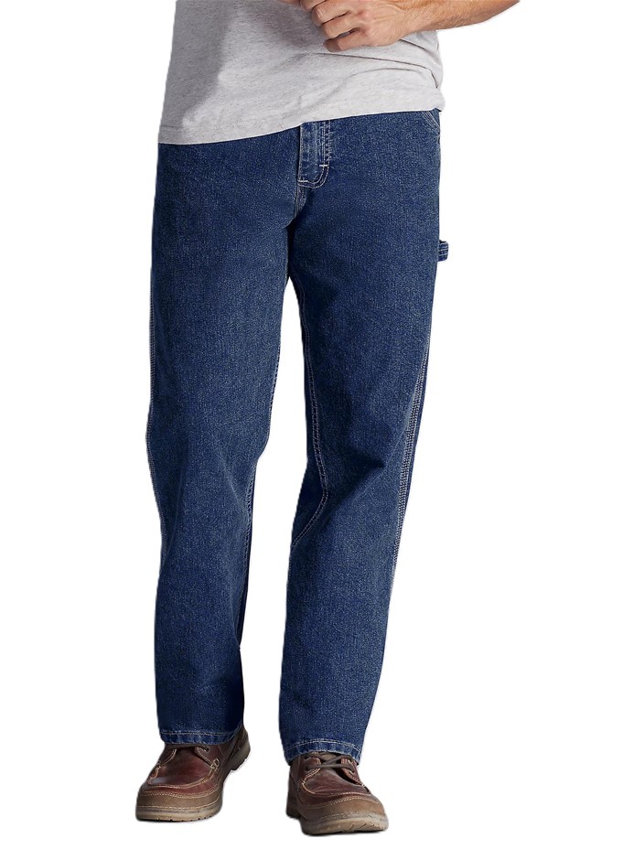 LEE Men's Loose Straight Carpenter Jean, Size 35x34, Original Stone, 102887