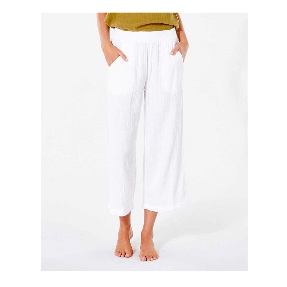 RIP CURL Women's Premium Surf Beach Pants, Size L, White (1000). RRP: $89.9