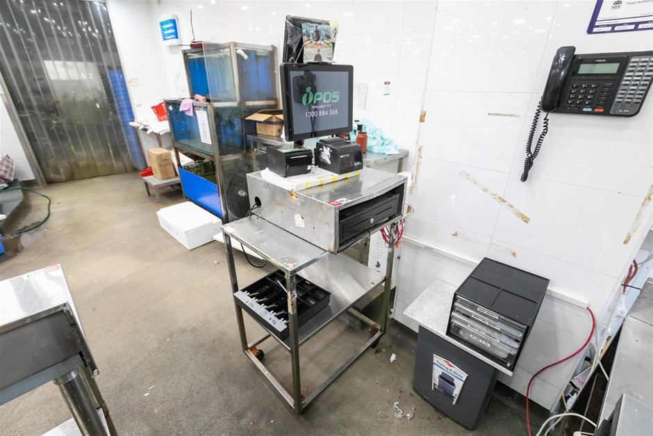 Point of Sale Counter on Mobile Stand