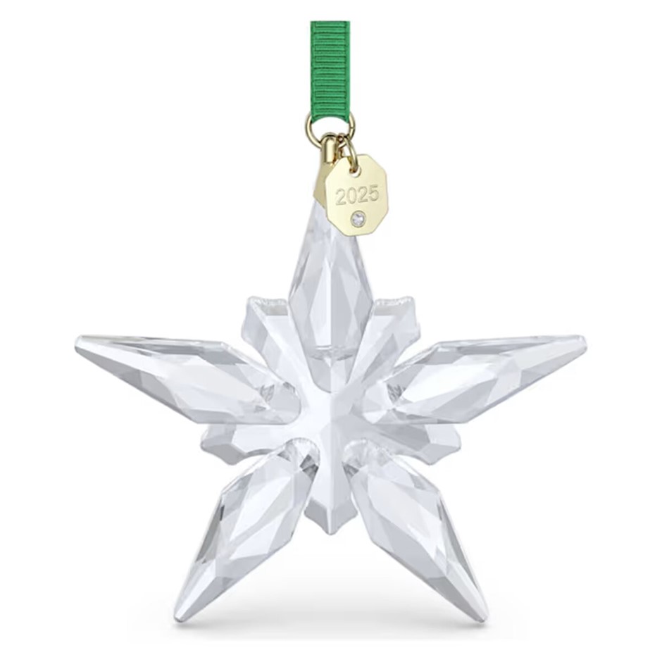 SWAROVSKI Annual Edition Crystal Ornament 2025, 7.7x1.3x7.2cm, White. RRP: