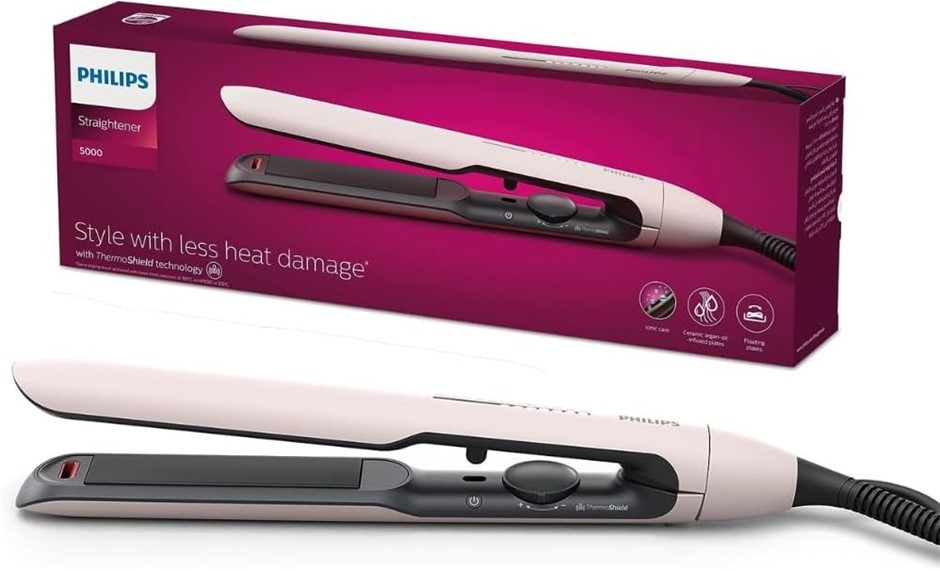 PHILIPS 5000 Series Straightener, ThermoShield Technology, 50% Faster Strai