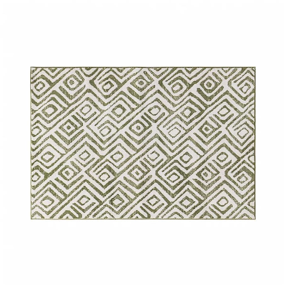 MON CHATEAU Accent Rug, 76 x 114cm, Green. N.B: Minor stain.