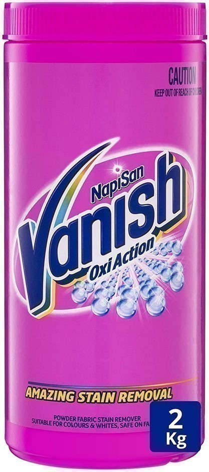 2 x VANISH Napisan OxiAction Fabric Stain Remover Powder, 2kg.