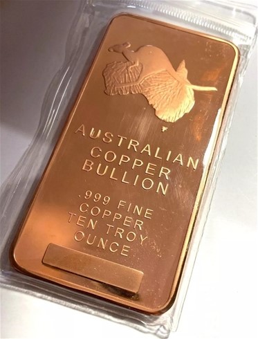 10 OZ Sydney Harbor Bridge Ingot 999 Pure AU Copper Bullion ACB