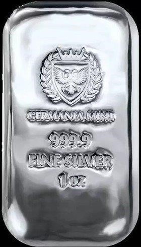 1 Ounce Germania Silver bar prooflike