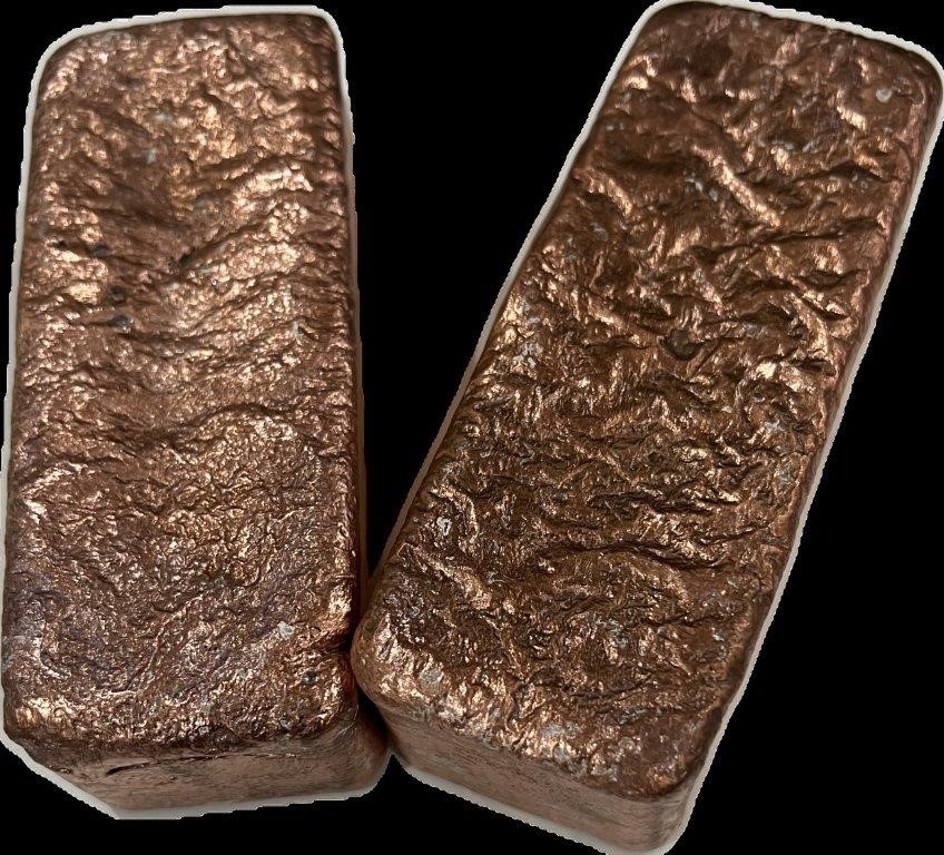 One Kilo Investment Grade Copper Bar x 2