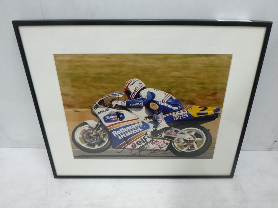 Rothmans Honda ( HRC ) ELF Michelin Autographed Signed Framed Photo