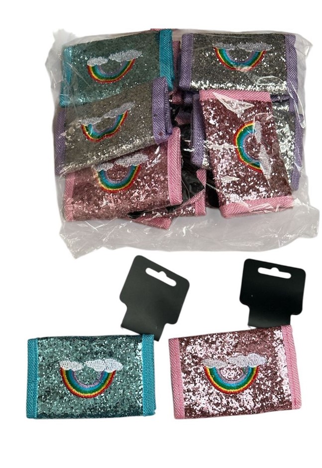 12x Kids Glitter Wallets