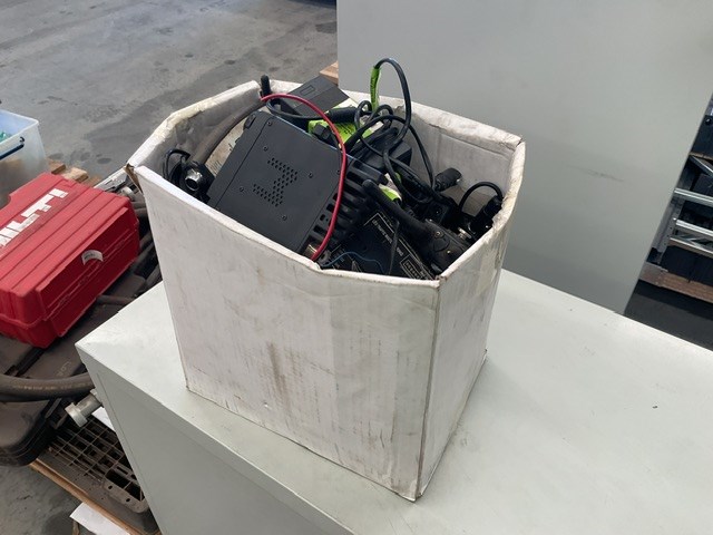 <p>Box of Assorted UHF Equipment</p>