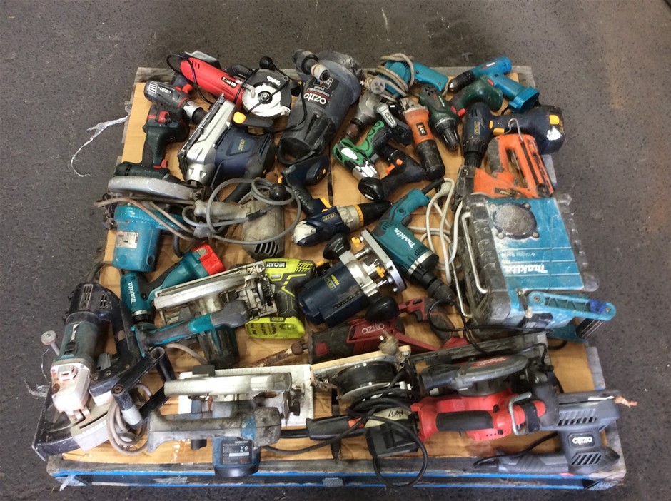 Mixed Brand Electric Power Tools Lot