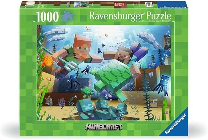 Ravensburger - Minecraft Mosaic 1000-Piece Jigsaw Puzzle for Kids & Teens,