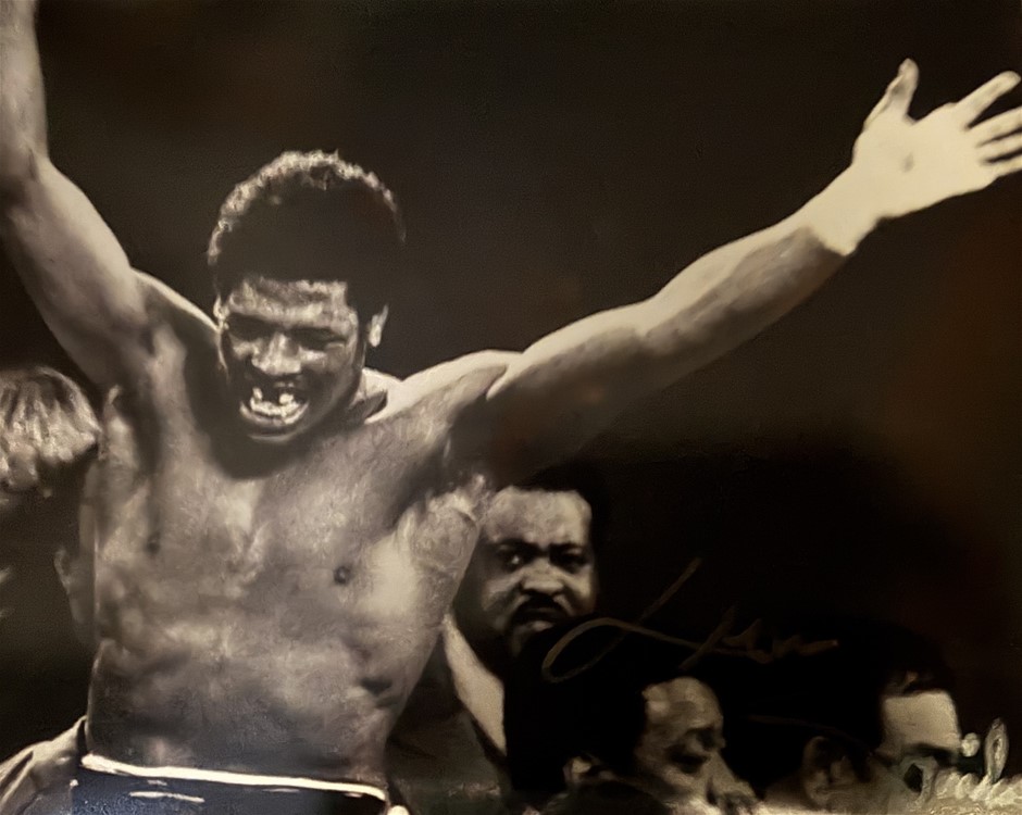 LEON SPINKS SIGNED 78 WORLD TITLE VICTORY