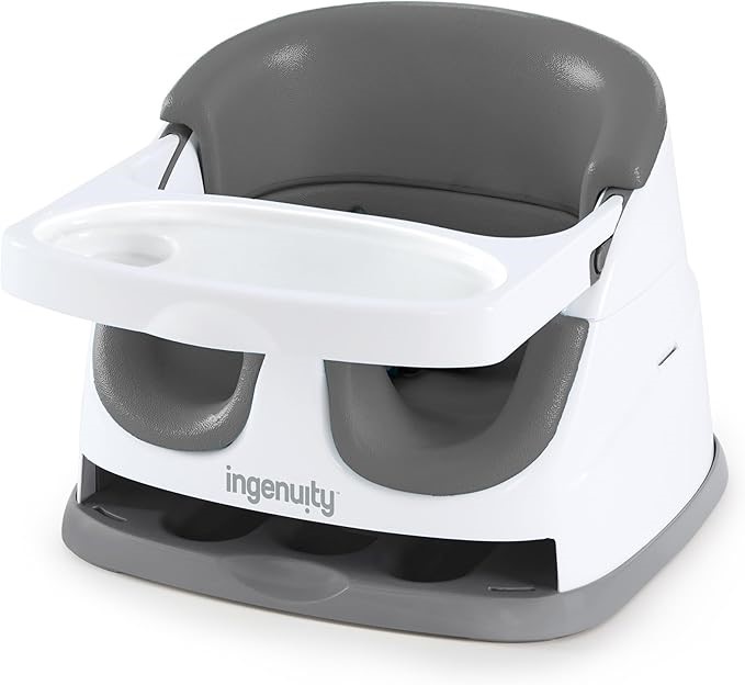 Ingenuity Baby Base 2-in-1 Booster Feeding and Floor Seat with Self-Storing