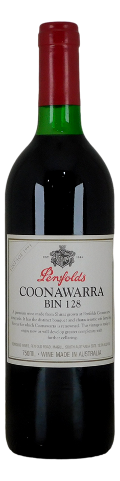 Penfolds Bin 128 Shiraz 1994 (1x 750mL), SA.