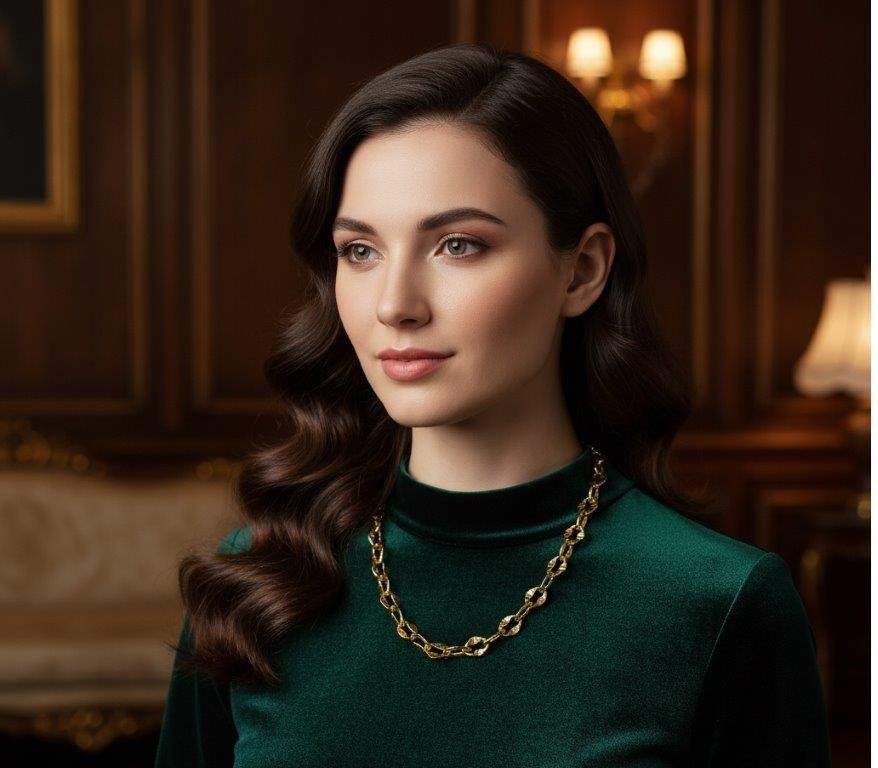 22K/Italy Yellow Gold Filled Chain -(stamped 22K/Italy)50cm