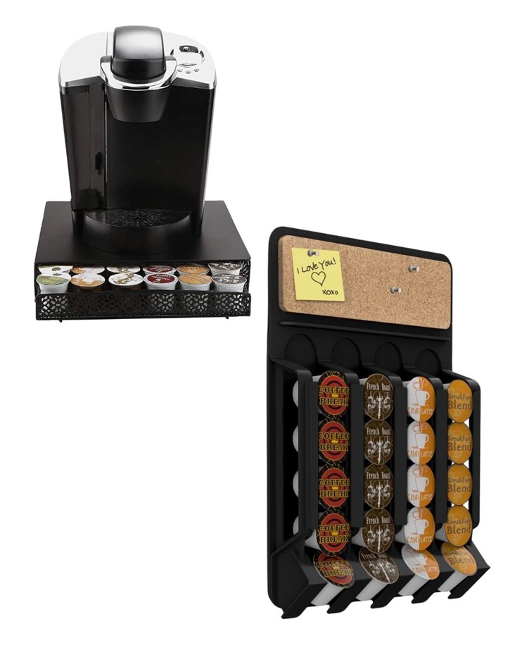 COFFEE POD STORAGE BUNDLE: MIND READER Storage Drawer Coffee Pod Holder, 36