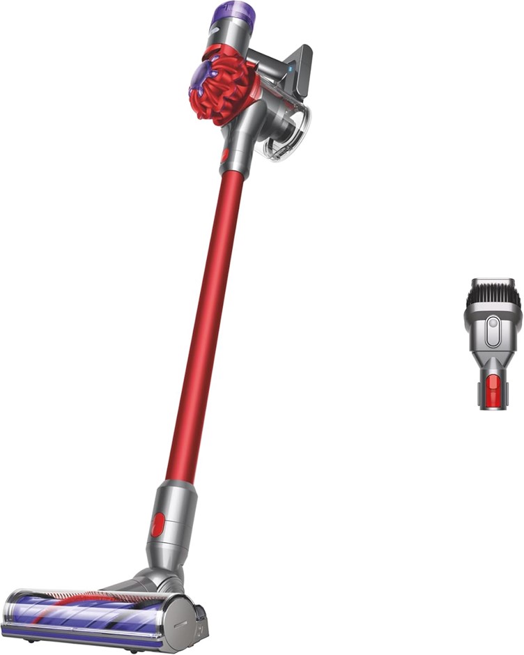 Dyson V8 Origin (Refurbished) Vacuum, Red/Red, Model No. 448833-33. Impo