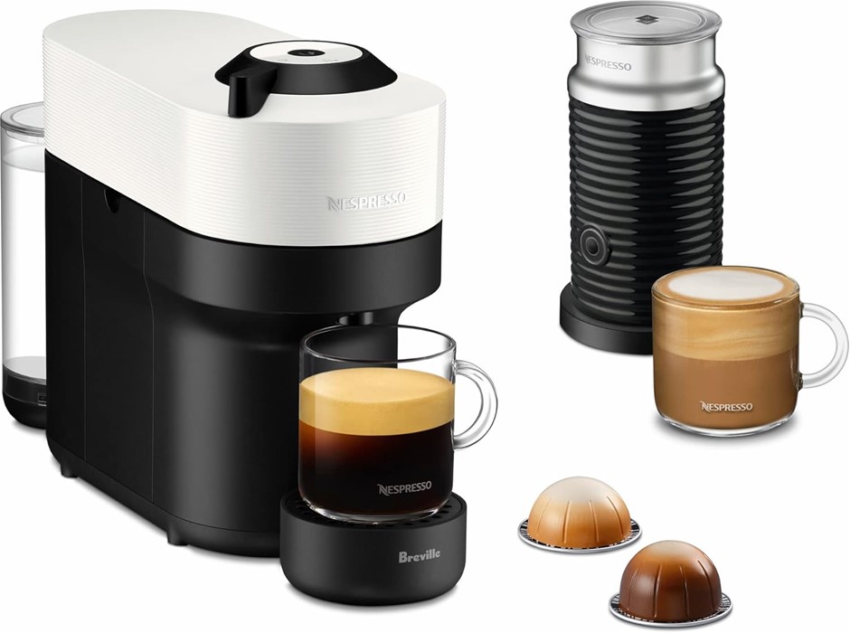 BREVILLE Nespresso Vertuo Pop Coffee Machine by Breville Bundle with Aerocc