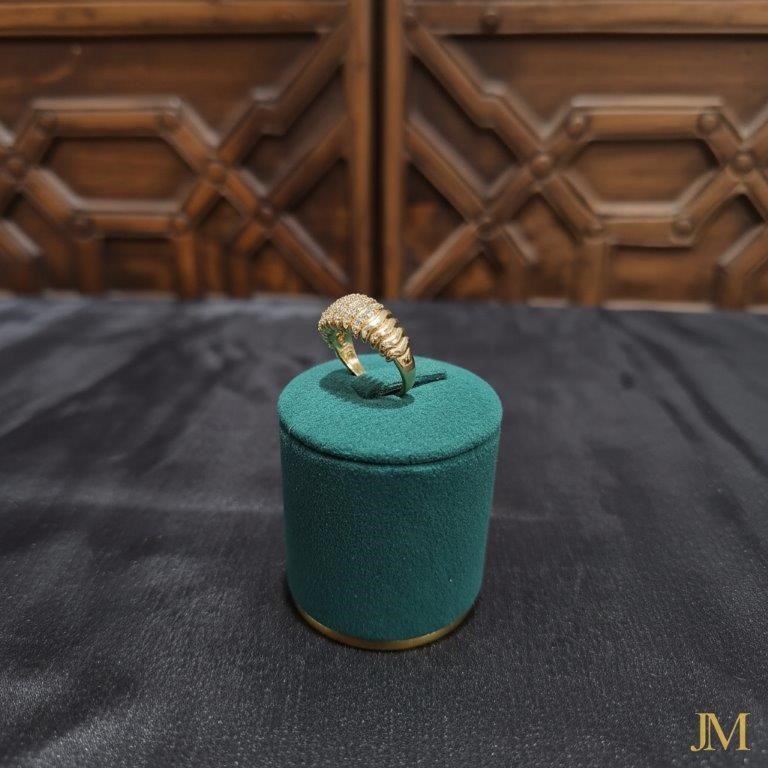 18K/ITALY Solid Yellow Gold Filled Ring -Quality Guarantee-6 US