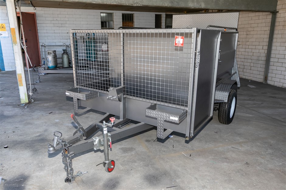 2025 National Trailers & Campers 7X5X4 Green Keep Mower Trailer