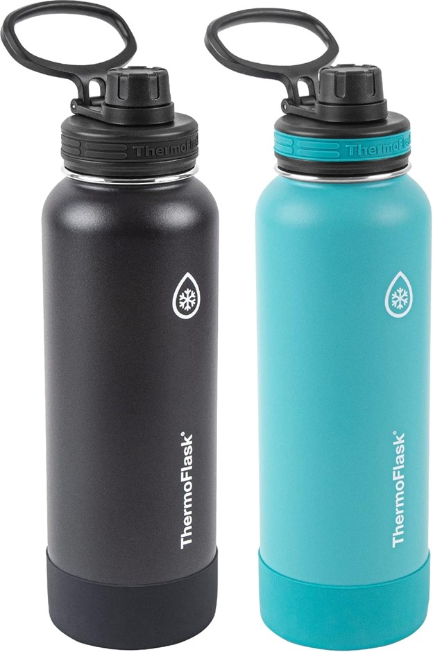 THERMOFLASK Double Wall Vacuum Insulated Stainless Steel Water Bottle, 40 O