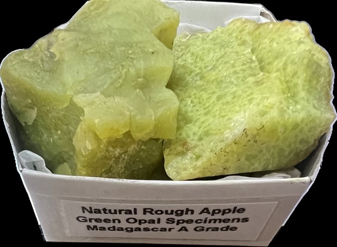 Very rare Natural Rough Apple Green Opal Specimens Madagascar A Grade