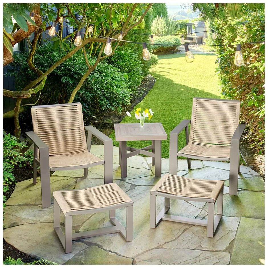 AGIO 5pc Canyon Seating Set. NB: Minor use, not in original packaging, 1 x